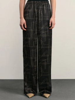 Атласные брюки с принтом / Zarina  фото 2