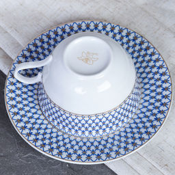 Набор чайный 12 пр 270 мл Сеточка, фарфор арт. LY-1348 (589546) - Полимербыт фото 2