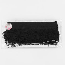Тесьма декоративная «Бахрома», 10 см, 5±0.5 м, чёрная