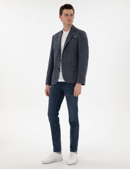 Lacivert Slim Fit Ceket