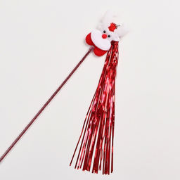 Дразнилка для кошек с бубенчиком Новогодний заяц, 30 см - Пижон фото 2