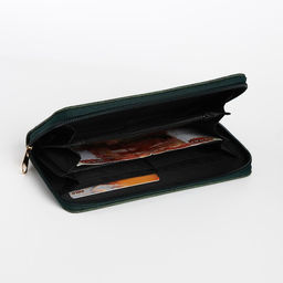 Кошелёк на молнии, цвет зелёный - Simaland фото 4