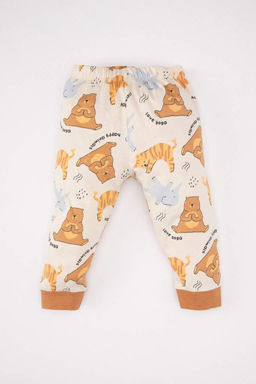 Пижамный комплект премиум-класса с длинными рукавами и принтом Safari для маленьких мальчиков - Defacto фото 2