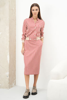 Костюм юбочный 4561 красный