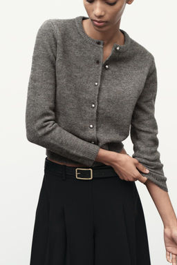 KNIT CARDIGAN WITH METAL BUTTONS - Zara фото 2