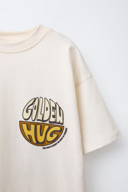 T-SHIRT WITH RAISED SLOGAN - Zara фото 3