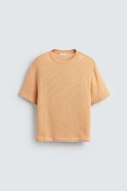 OPEN TEXTURED T-SHIRT - Zara фото 7