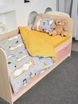 Постельное белье детское поплин с простыней на резинке - Кот-батон 145*112; 80*160*20; 40*60