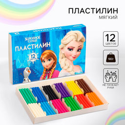 Цена за 2 шт. Пластилин 12 цветов, 180 г, «Сестры»