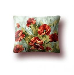 Акварель маки - гобеленовая наволочка 45х45 см - Гобеленглавснаб фото 3