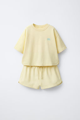 CONJUNTO CAMISETA Y BERMUDA INTERLOCK / Amarillo - Zara фото 3