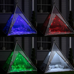 Садовый светильник на солнечной батарее Дискошар, 13613 см, 6 LED, пульт ДУ, свечение RGBW - Luazon lighting фото 3