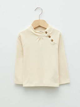 Bisiklet Yaka Uzun Kol Basic K?z Bebek Ti??rt