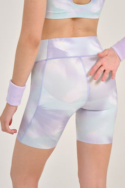 Шорты компрессионные Фиолетовый (Принт)