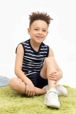 Crockid _ КР 302382/индиго,полоска к450 майка для мал  фото 5