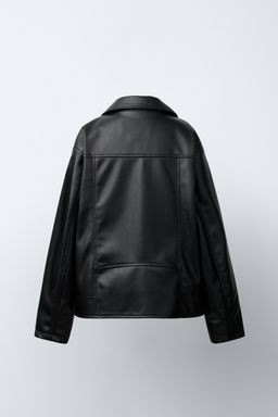 FAUX LEATHER BIKER JACKET