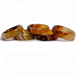 Кольцо из камня гладкое Сердолик для изобилия и процветания магнит для денег размер d-17мм