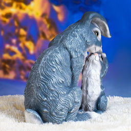 Садовая фигура из полистоуна «Зайчиха и зайчонок», 36×34 см