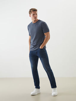 Bisiklet Yaka K?sa Kollu Erkek Dokulu Ti??rt