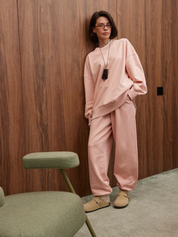 Джоггеры из 100% хлопка "Персик" женские