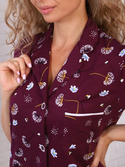 Халат женский 3-202в (бордо)