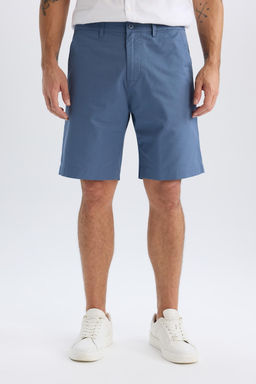 %100 Pamuk Regular Fit Gabardin Bermuda _ort - Defacto фото 4