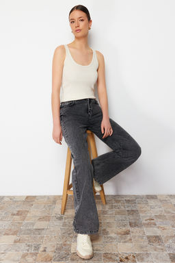 Tas Fitted/Vucuda Oturan Havuz Yaka Fitilli Esnek Orme Atlet TWOSS22AL0042