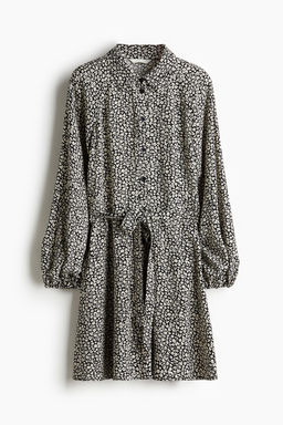 Vestido camisero con mangas globo - H&m фото 6