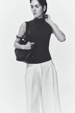 Top en mezcla de modal con cuello perkins - H&m фото 4