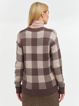 кардиган женский на пуговицах в крупную клетку - Glenfield фото 5