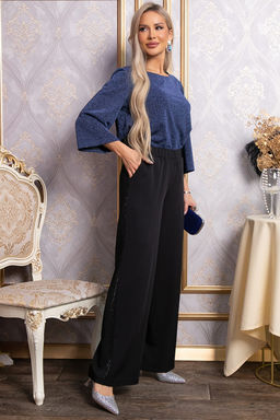 Брюки палаццо Полианна (черные) Б14829-8М