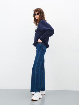 Женские джинсы широкие с высокой посадкой - Mossmore фото 53