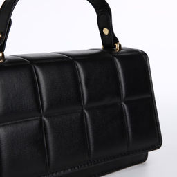 Сумка с клапаном, с кошельком, цвет черный 20*12*7 см - Nazamok фото 4