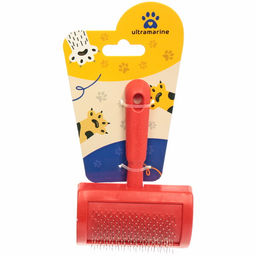 Цена за 6 шт. Расческа-пуходерка для кошек и собак "Пушок" 12см цвет красныйUltramarine