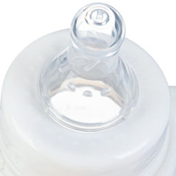 Бутылочка для кормления M&B, классическое горло, с ручками, от 0 мес., 150 мл., приталенная, белый