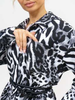 942 Туника-Рубашка "Лео/серый"