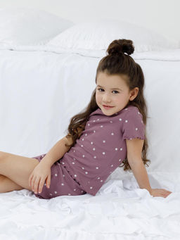 К 1652/темная орхидея,поле с ромашками пижама для дев - Crockid фото 3