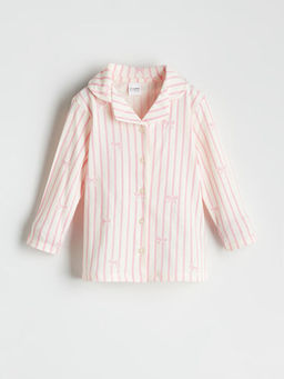 Kurdele Detayl? K?z ?ocuk Pijama Tak?m?