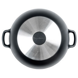 Казан с антипригарным покрытием 4л, д28см Классик, h10см, s0,4см, литые ручки, стеклянная крышка с пароотводом, подарочная упаковка (Россия) - Домашняя мода фото 5