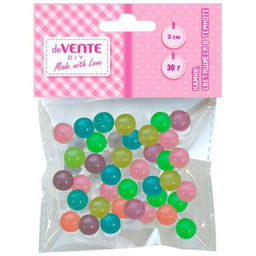 Камни, светящиеся в темноте "DIY Звездные шарики" 10 мм, 30 г, в пластиковом пакете с блистерным подвесом