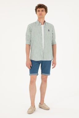 U. S. Polo Assn / Мужская рубашка цвета хаки с длинным рукавом - U.s. polo assn фото 11
