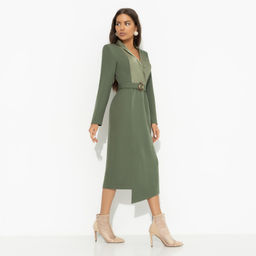 Платье с подплечниками Простая магия элегантности ( с поясом) - Charutti фото 2