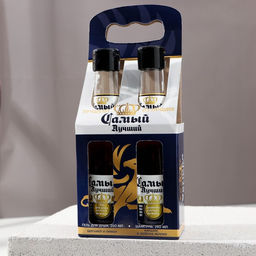 Подарочный набор Экстра мужик, гель для душа и шампунь для волос пиво, 2?250 мл, Чистое счастье  фото 2