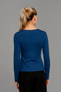 Арт. 12802/2 Лонгслив облегающий 44-50 (4 шт) Цвет:джинс - Калинка фото 9