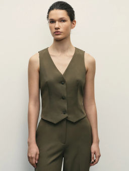 Костюмный жилет на пуговицах / Zarina  фото 3