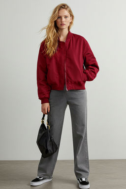 TRENDYOLMILLA Bej Oversize Buzgu Detayl? Su Itici Bomber Ceket Mont TWOSS22MO0099  фото 2