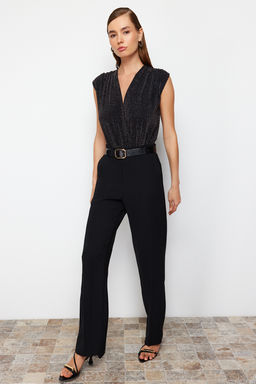 Siyah Kruvaze Par?lt?l? C?tc?tl? Simli Orme Body TPRSS24BD00017 - Trendyolmilla фото 3