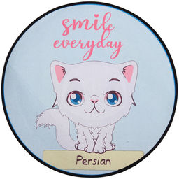 Коврик - лежанка для животных "ЛАПУСИКИ", кошечка беляночка, цвет как на фото d-60см (лейбл)