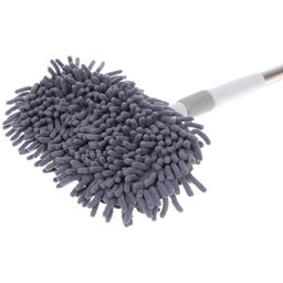 Швабра с насадкой из микрофибры, телескопическая ручка 77-120см силиконовое основание ZY5011