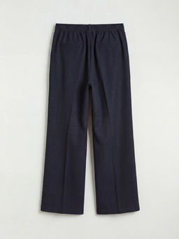 B?y?k Beden Beli Lastikli Geni? Pa?a Kad?n Pantolon